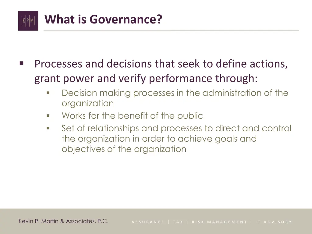 what is governance