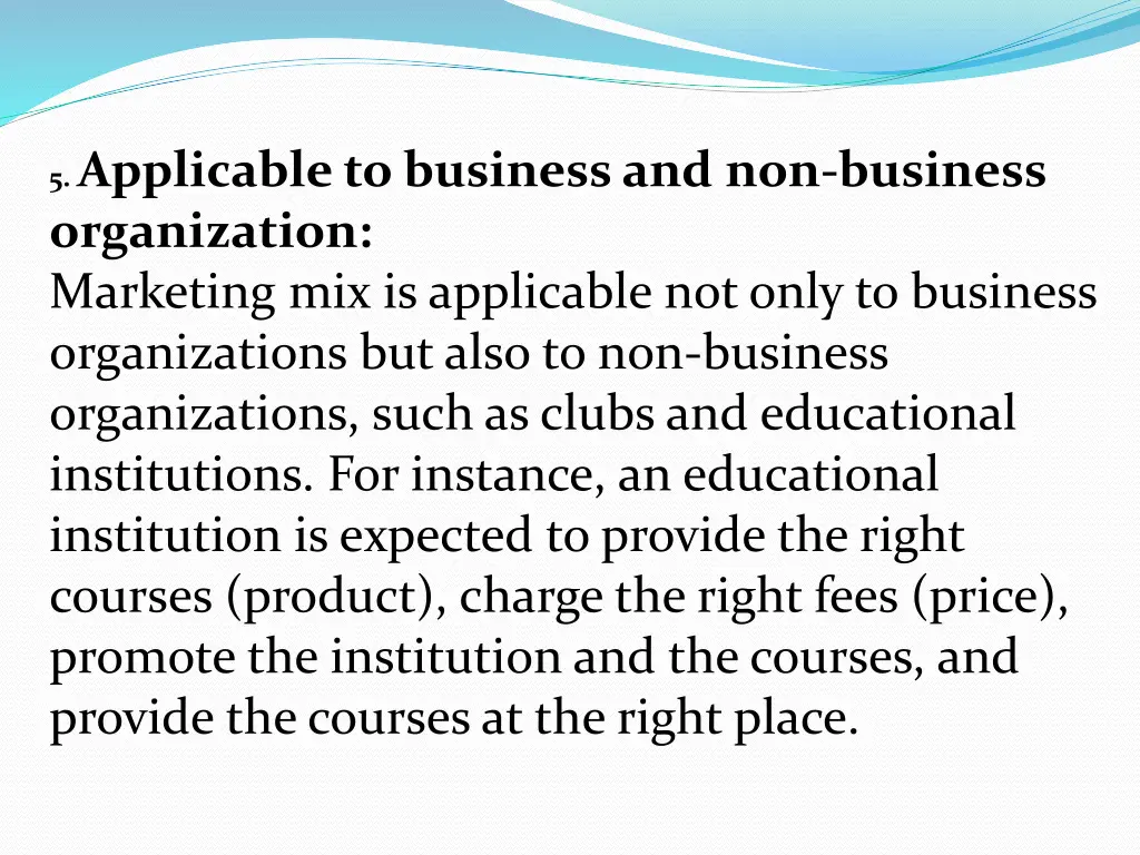 5 applicable to business and non business