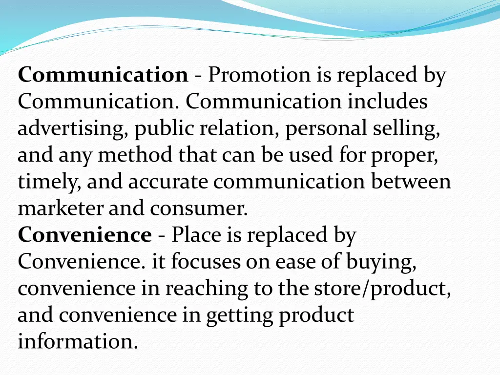 communication promotion is replaced