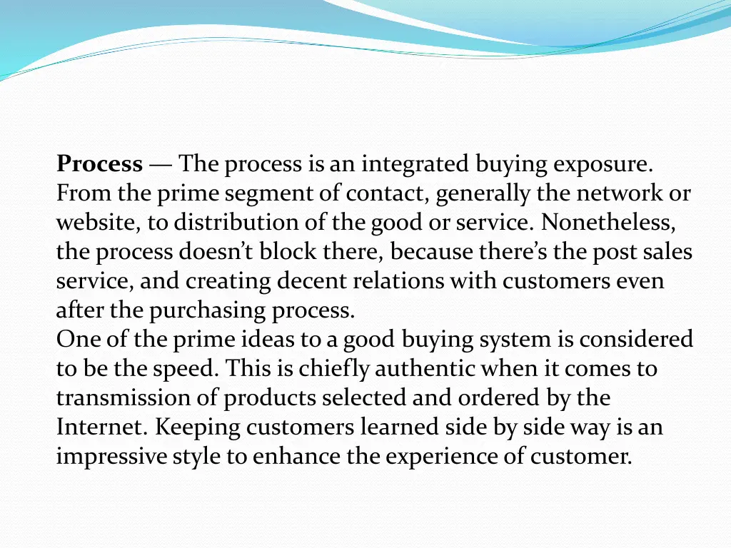 process the process is an integrated buying
