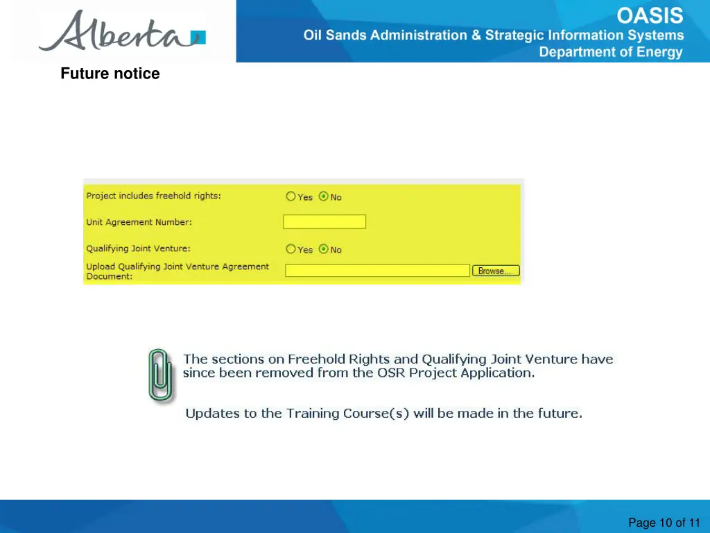 future notice