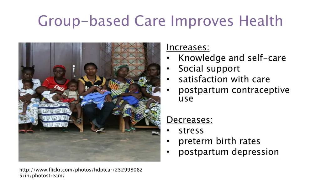group based care improves health