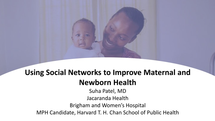 using social networks to improve maternal