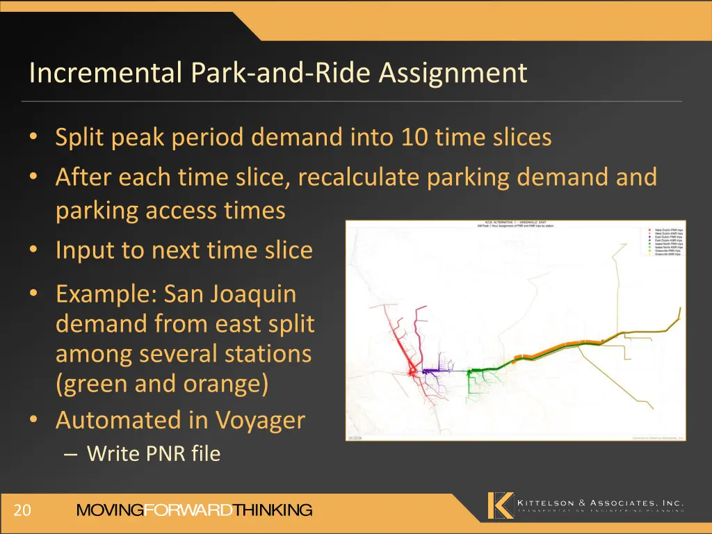 incremental park and ride assignment