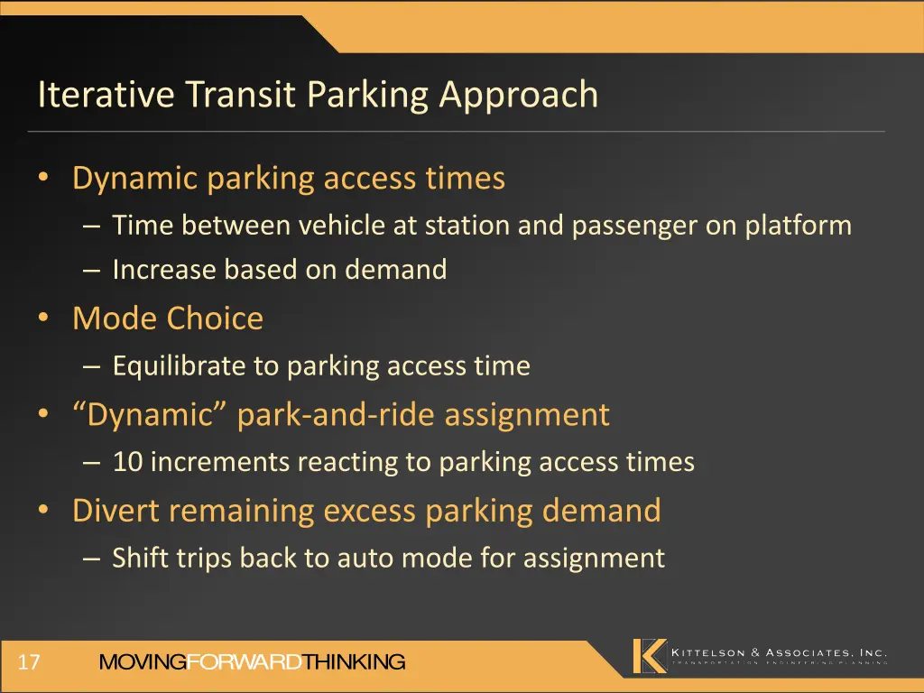 iterative transit parking approach