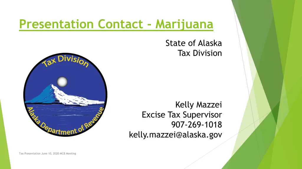 presentation contact marijuana