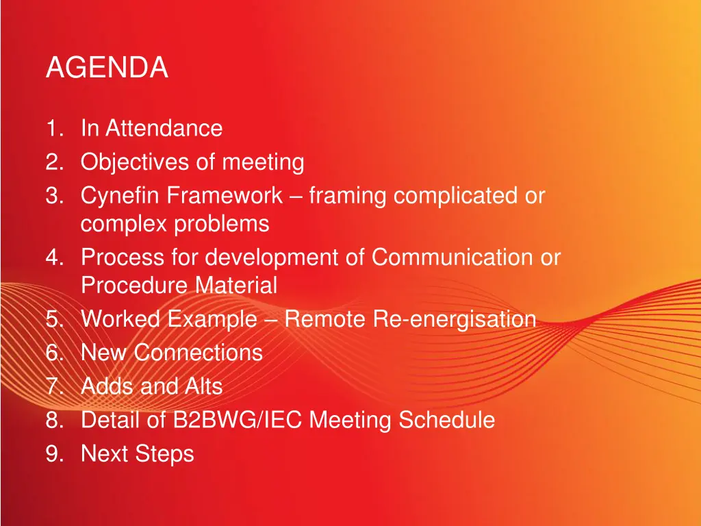agenda