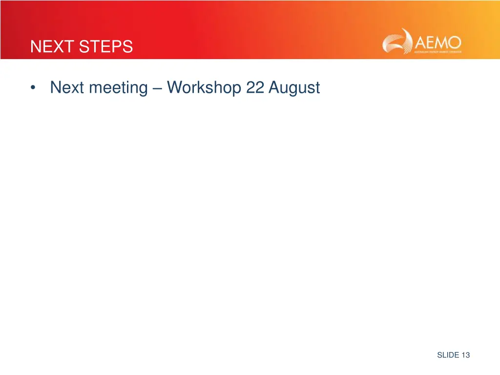 next steps