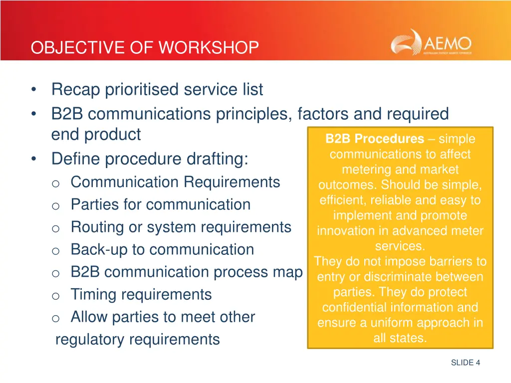 objective of workshop