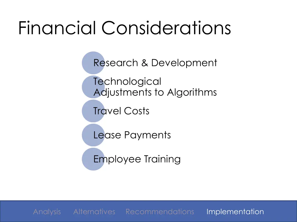 financial considerations