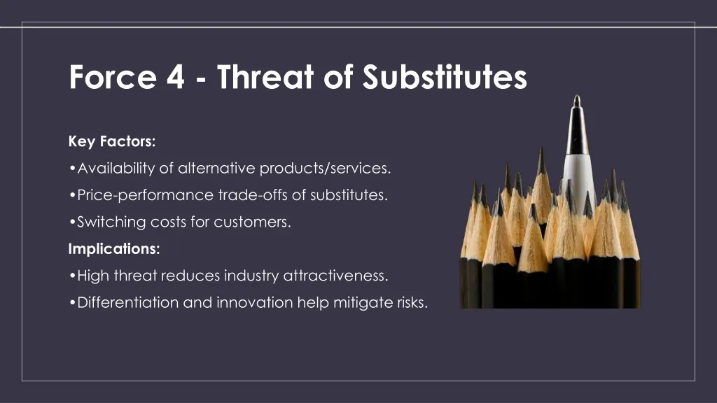 force 4 threat of substitutes