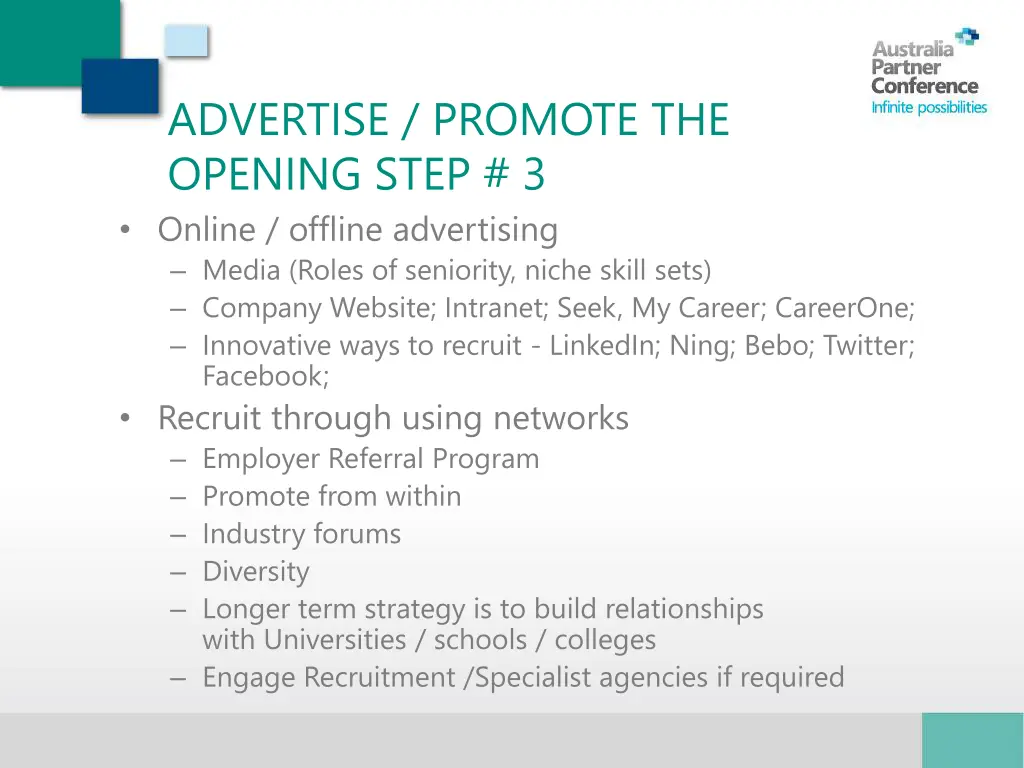 advertise promote the opening step 3 online