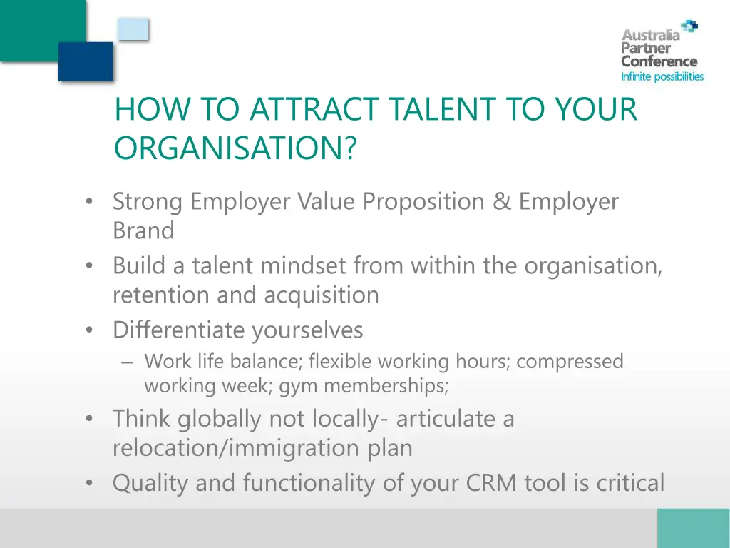 how to attract talent to your organisation