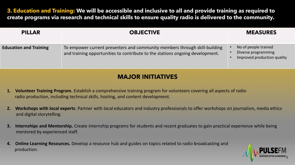 3 education and training we will be accessible