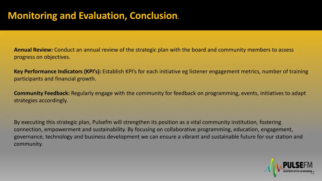 monitoring and evaluation conclusion