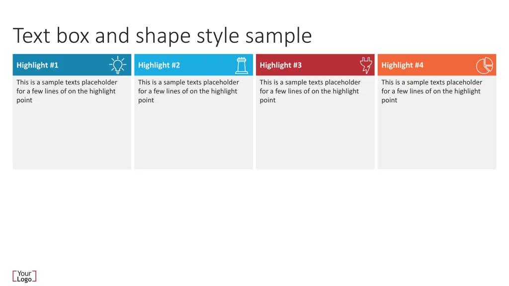 text box and shape style sample