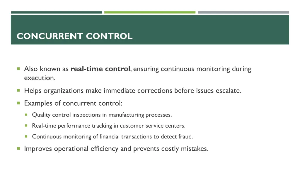 concurrent control