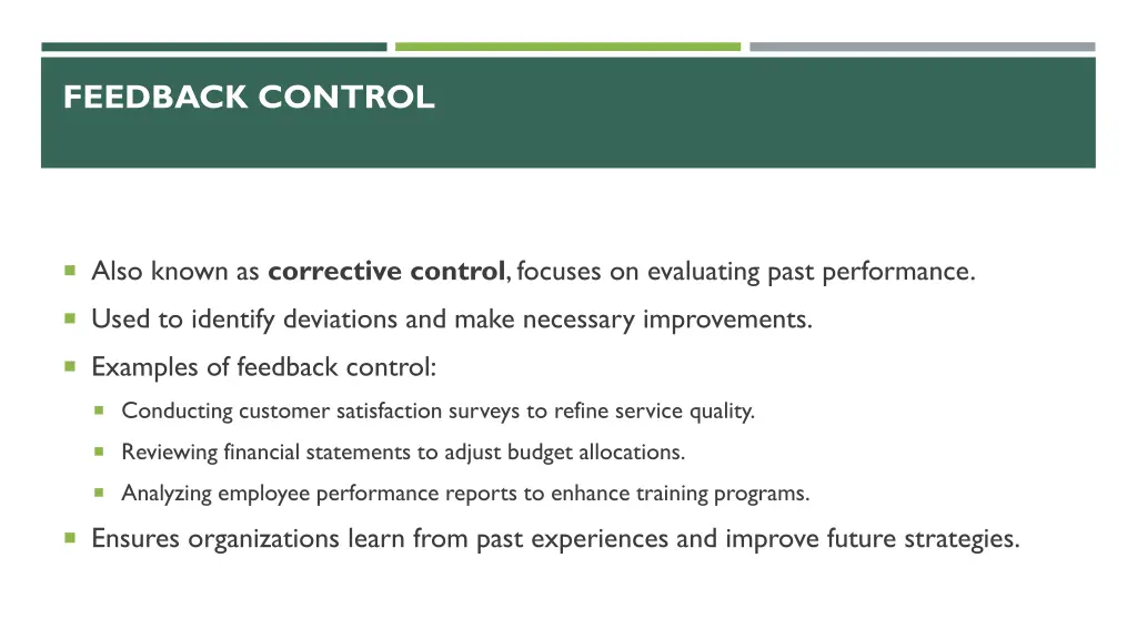feedback control