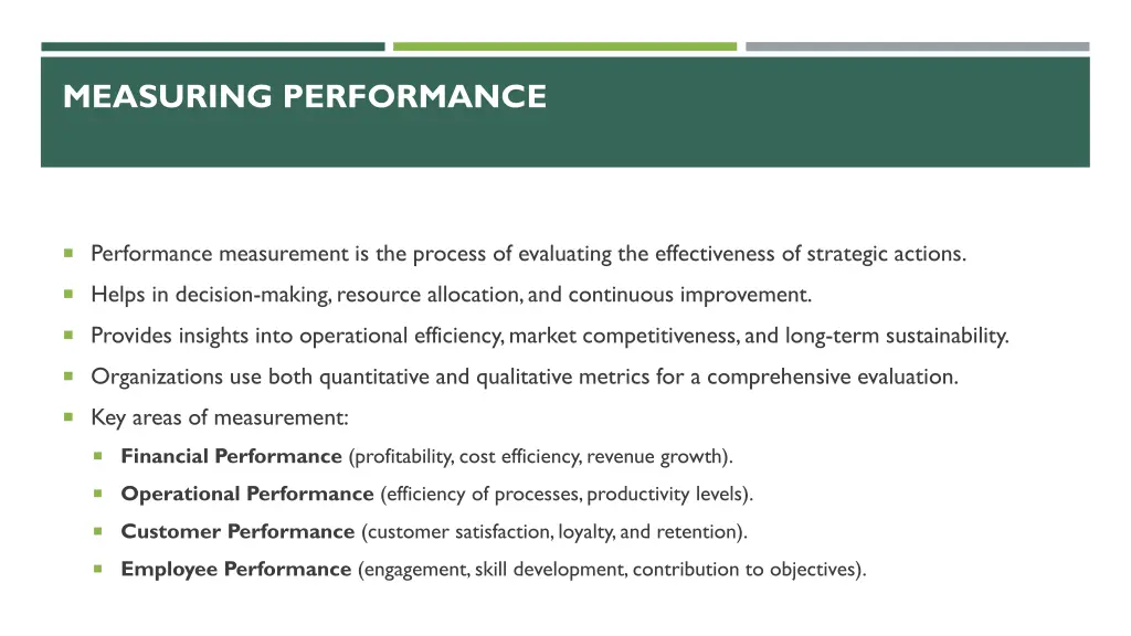measuring performance