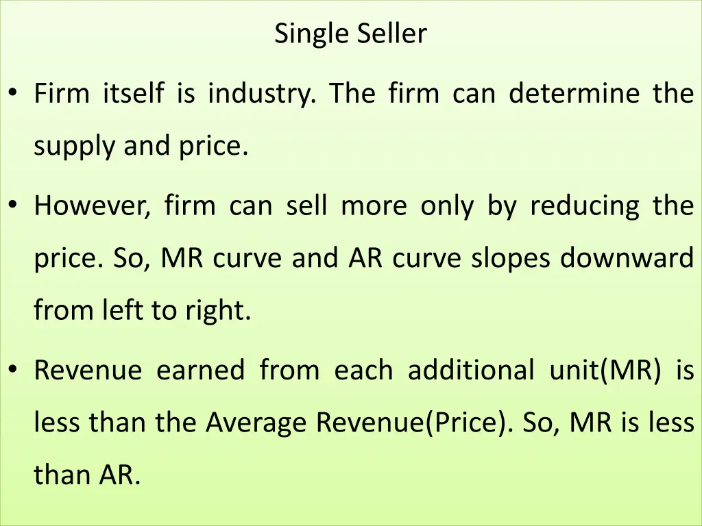 single seller