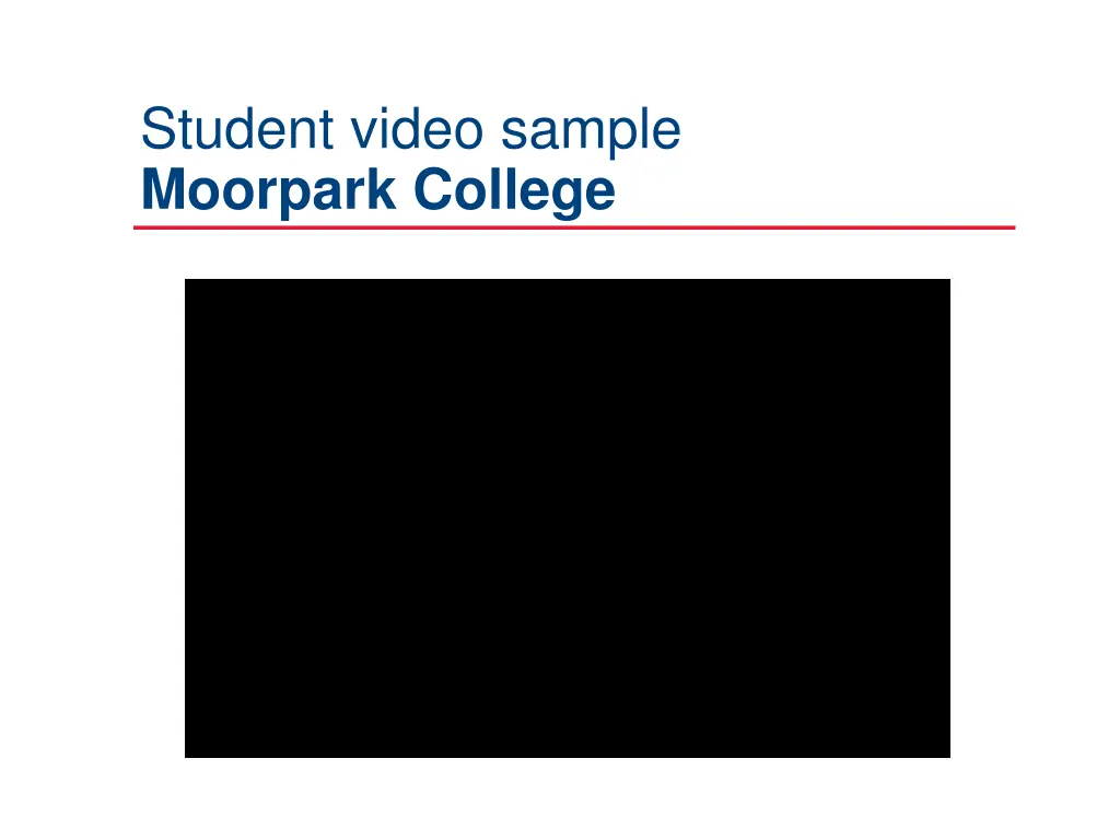student video sample moorpark college