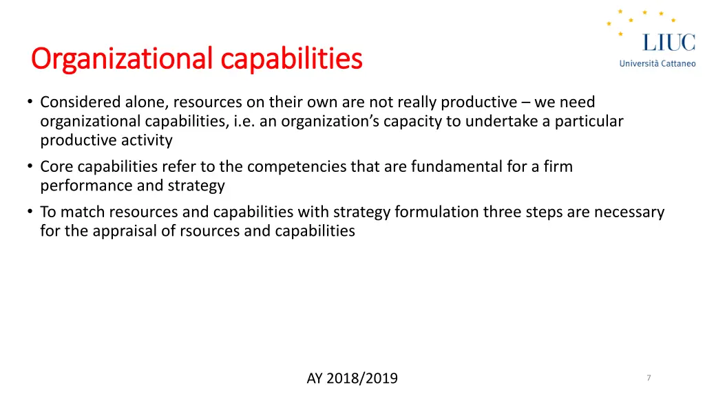 organizational organizational capabilities