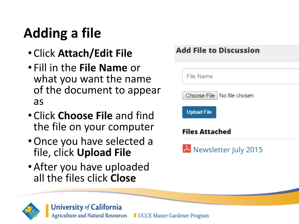 adding a file click attach edit file fill