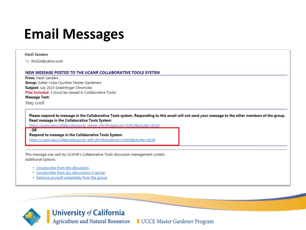 email messages