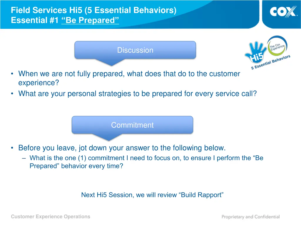 field services hi5 5 essential behaviors 1