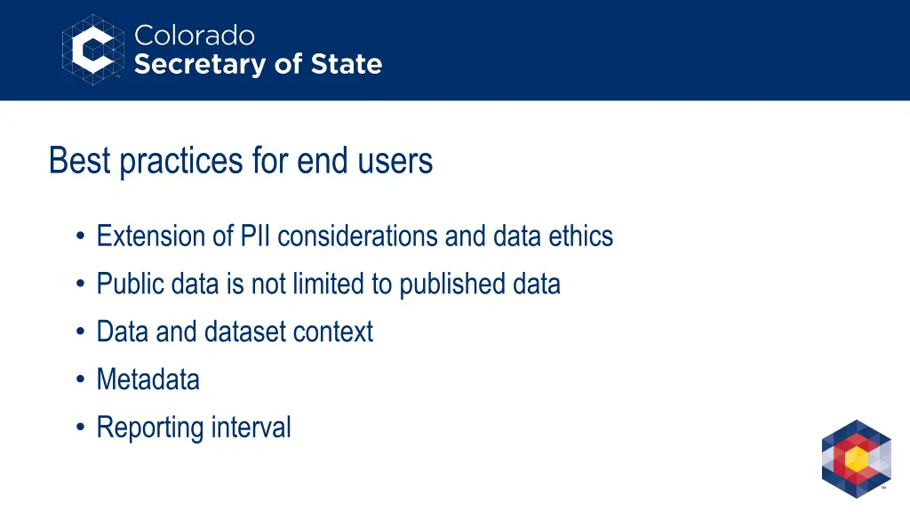 best practices for end users