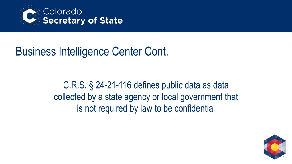 business intelligence center cont