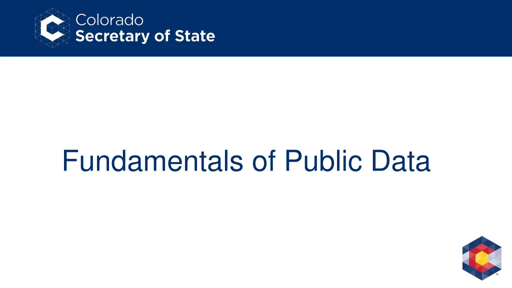 fundamentals of public data