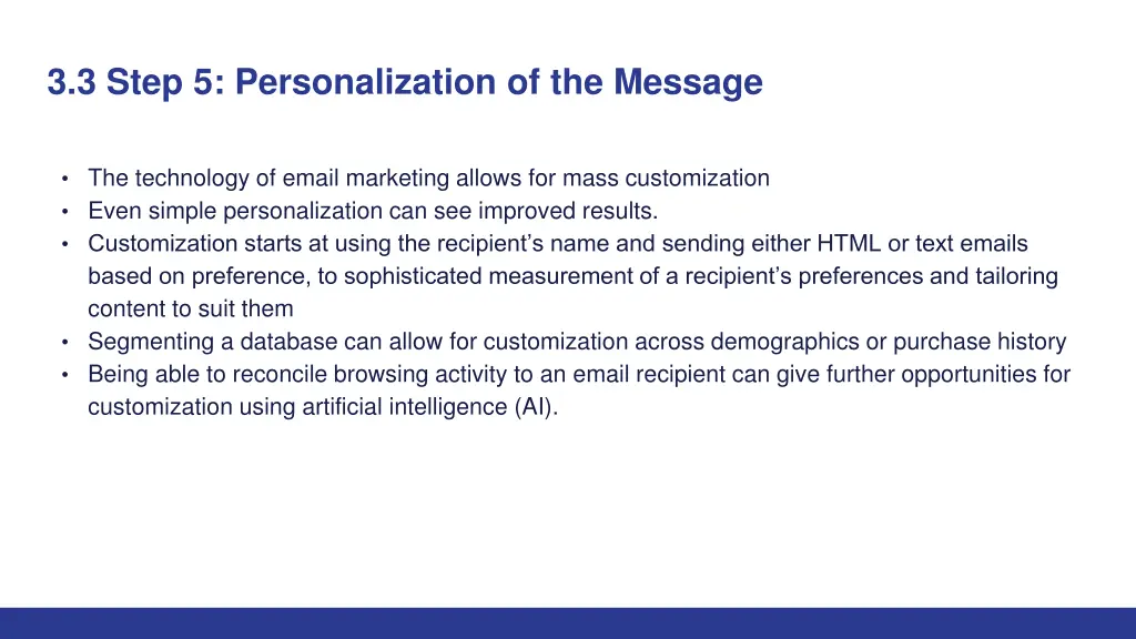3 3 step 5 personalization of the message