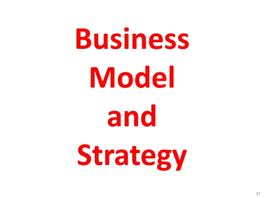 business model and strategy