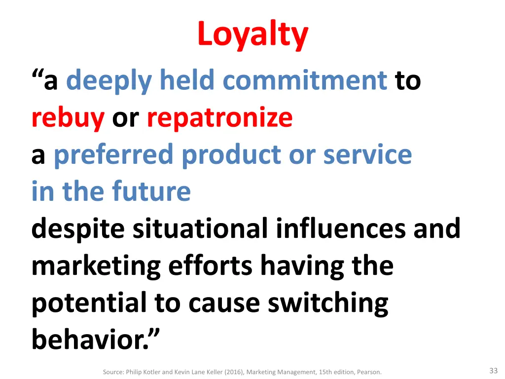 loyalty
