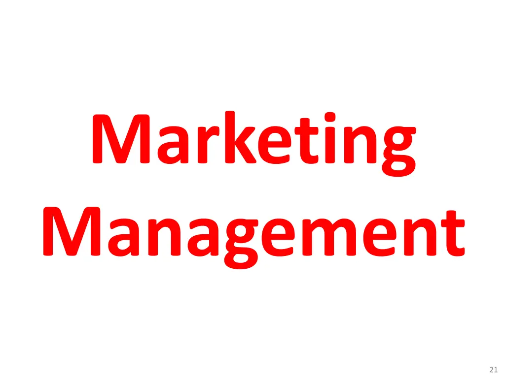 marketing management