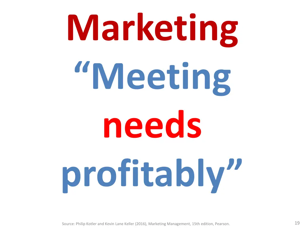 marketing meeting needs profitably