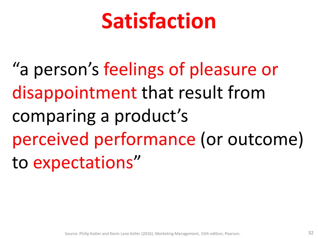 satisfaction
