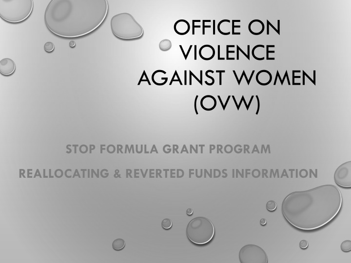 office on violence against women ovw