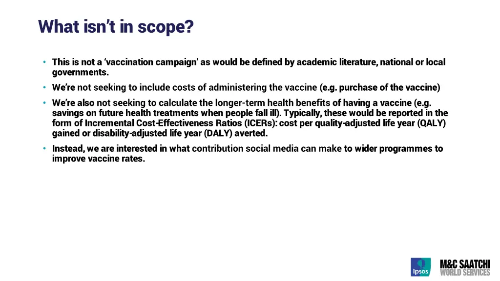 what isn t in scope