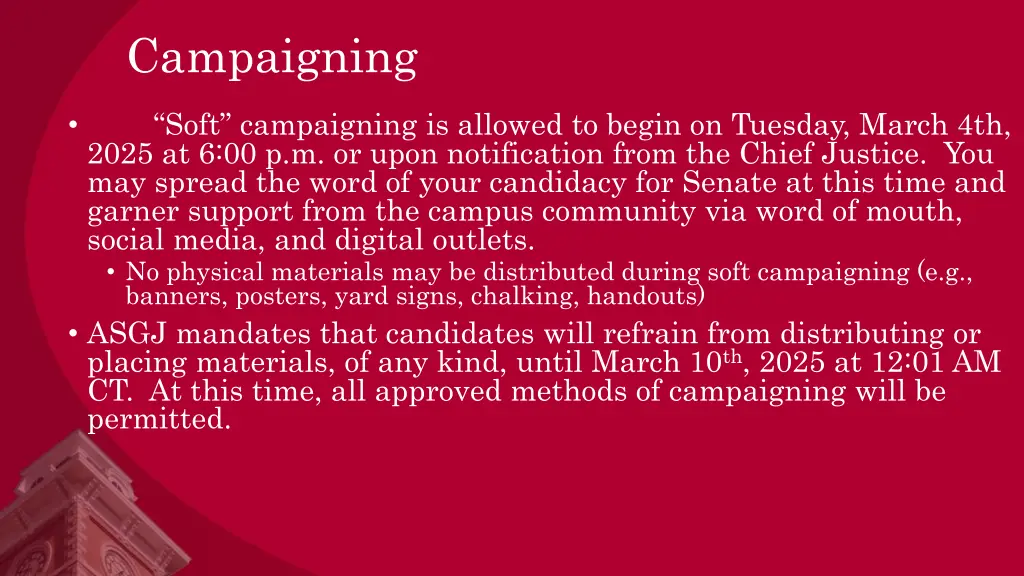 campaigning