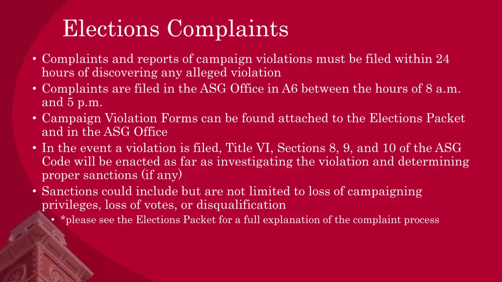 elections complaints