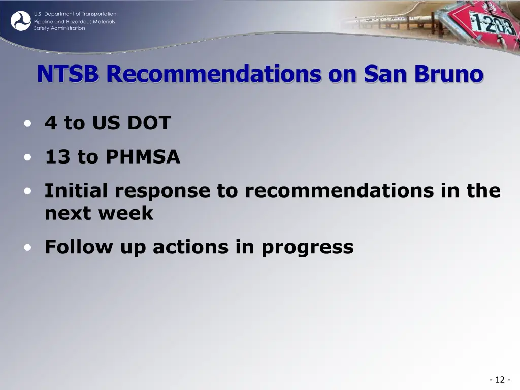 u s department of transportation pipeline 11