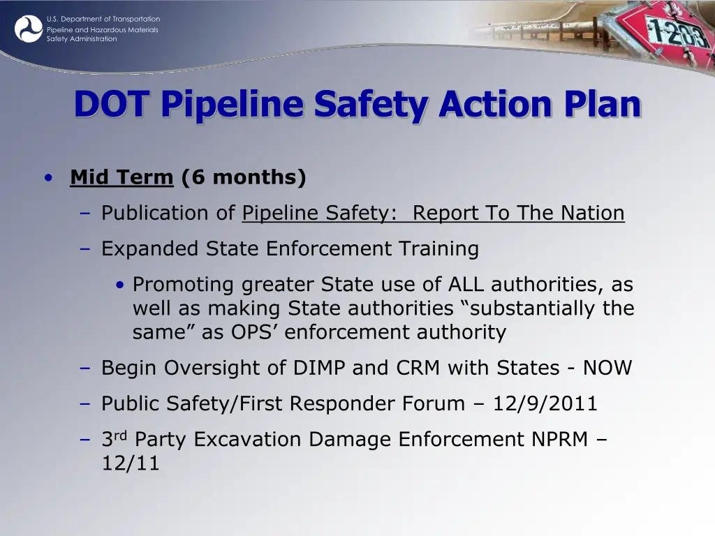 u s department of transportation pipeline 8