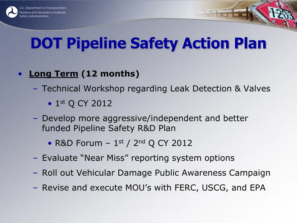 u s department of transportation pipeline 9
