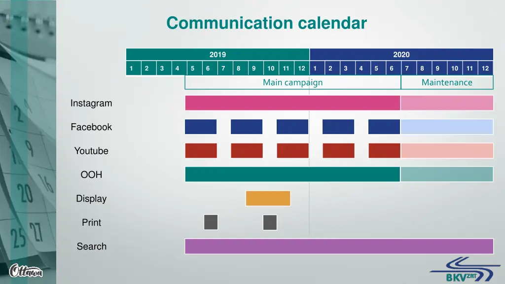 communication calendar