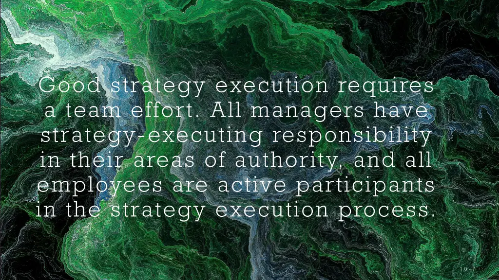 good strategy execution requires a team effort