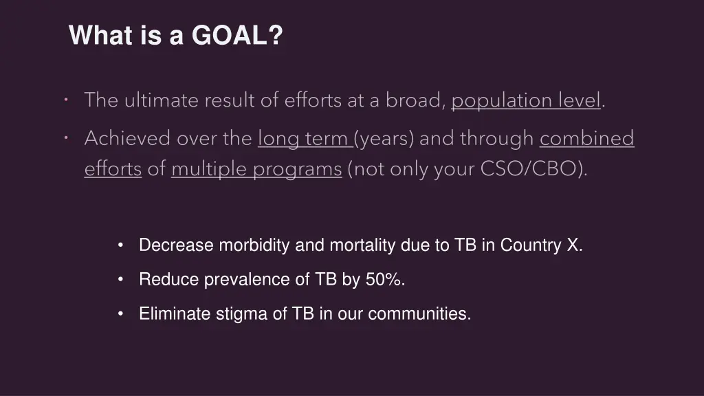 what is a goal