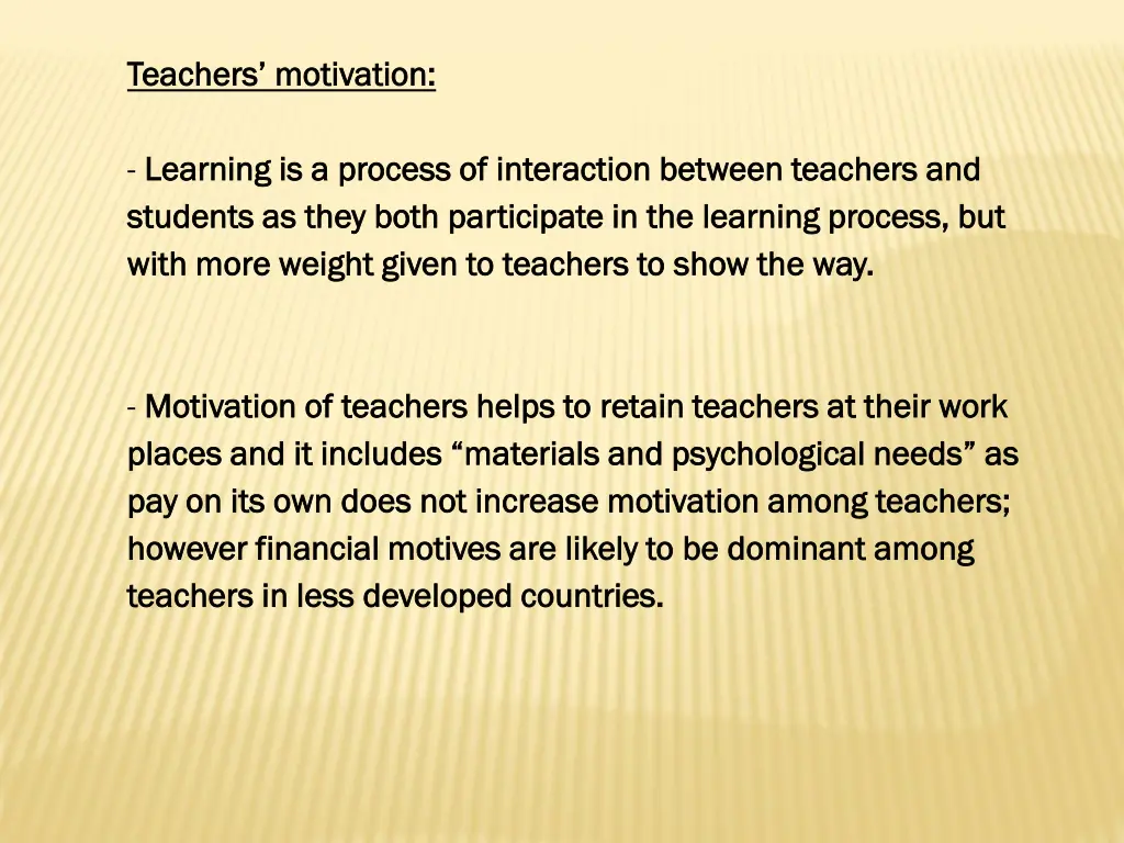 teachers motivation teachers motivation