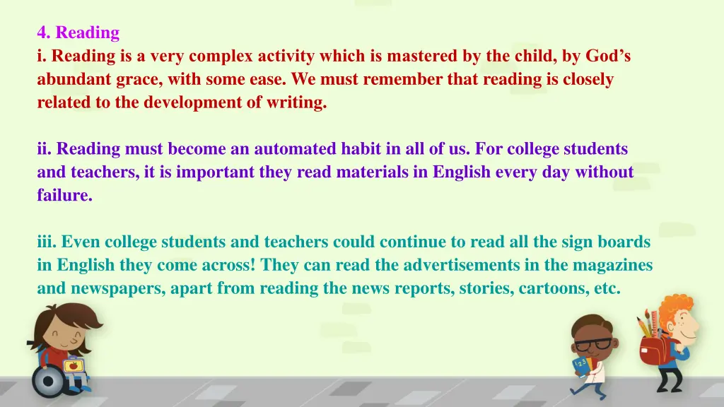 4 reading i reading is a very complex activity